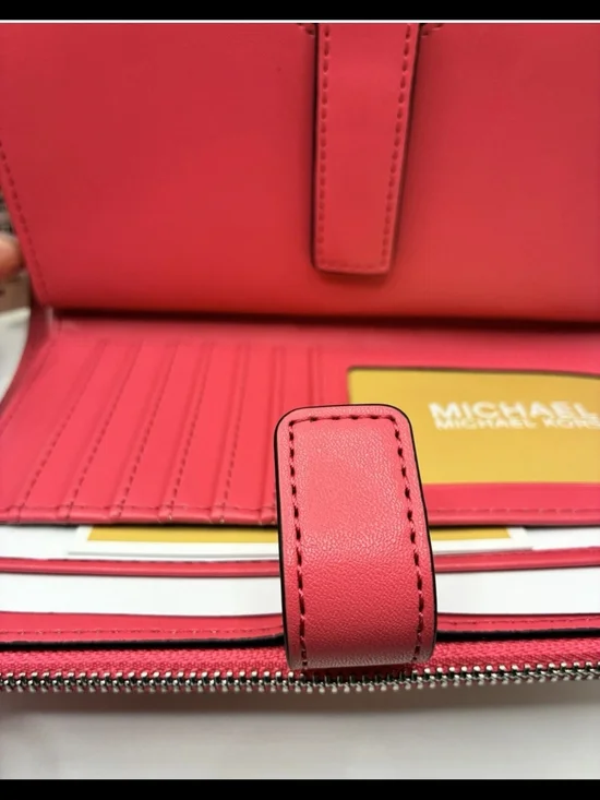 Michael Kors Pink Signature Wristlet Wallet - Picture 6 of 12